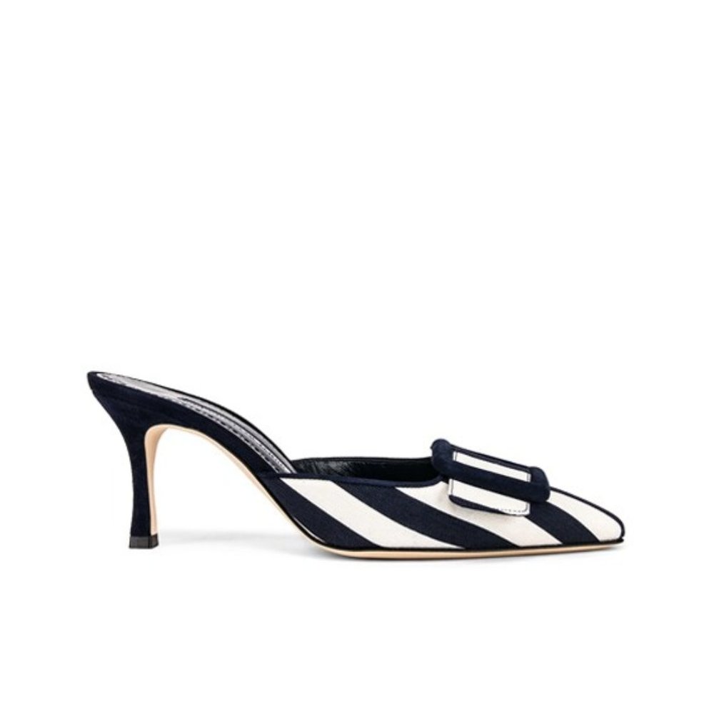 Manolo Blahnik - Maysalebi Striped Mules